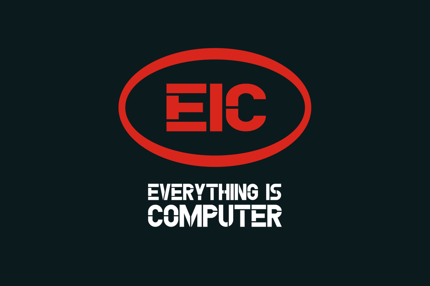 BYD-logo, maar er staat EIC. Daaronder: 'Everything Is Computer'