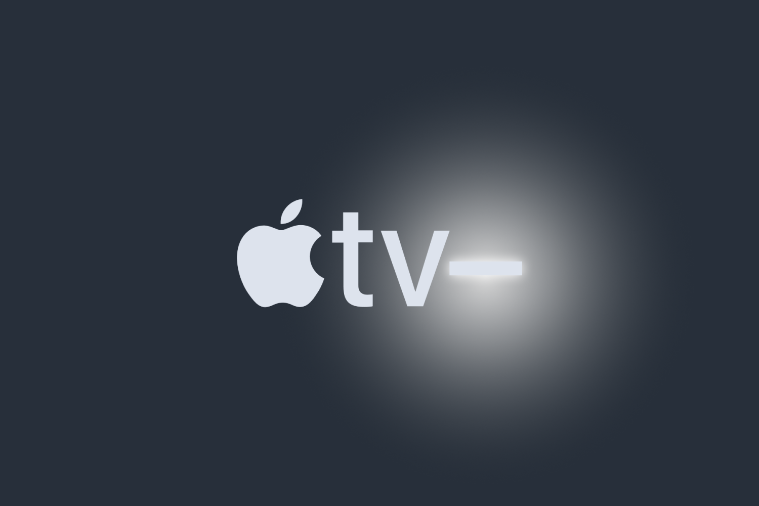 Apple TV+ logo, maar met een 'i' in plaats van '+'.