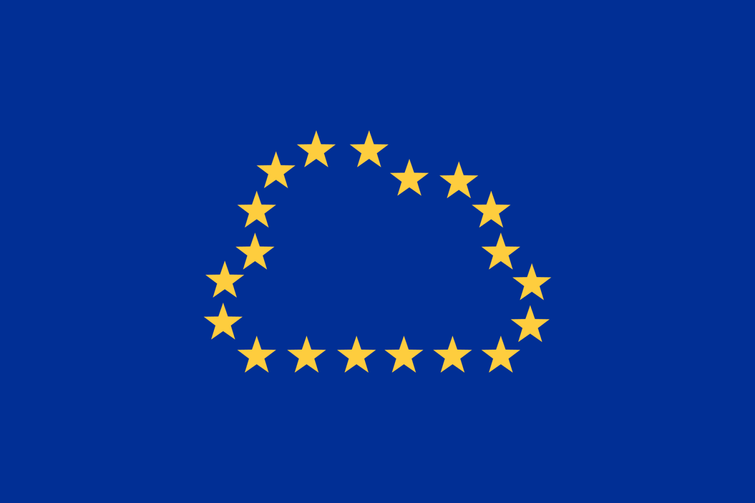 Europese vlag, maar in een cloud-vorm.