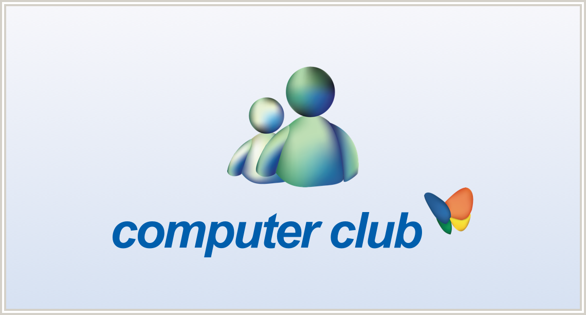 'Computer Club' in de stijl van MSN Messenger