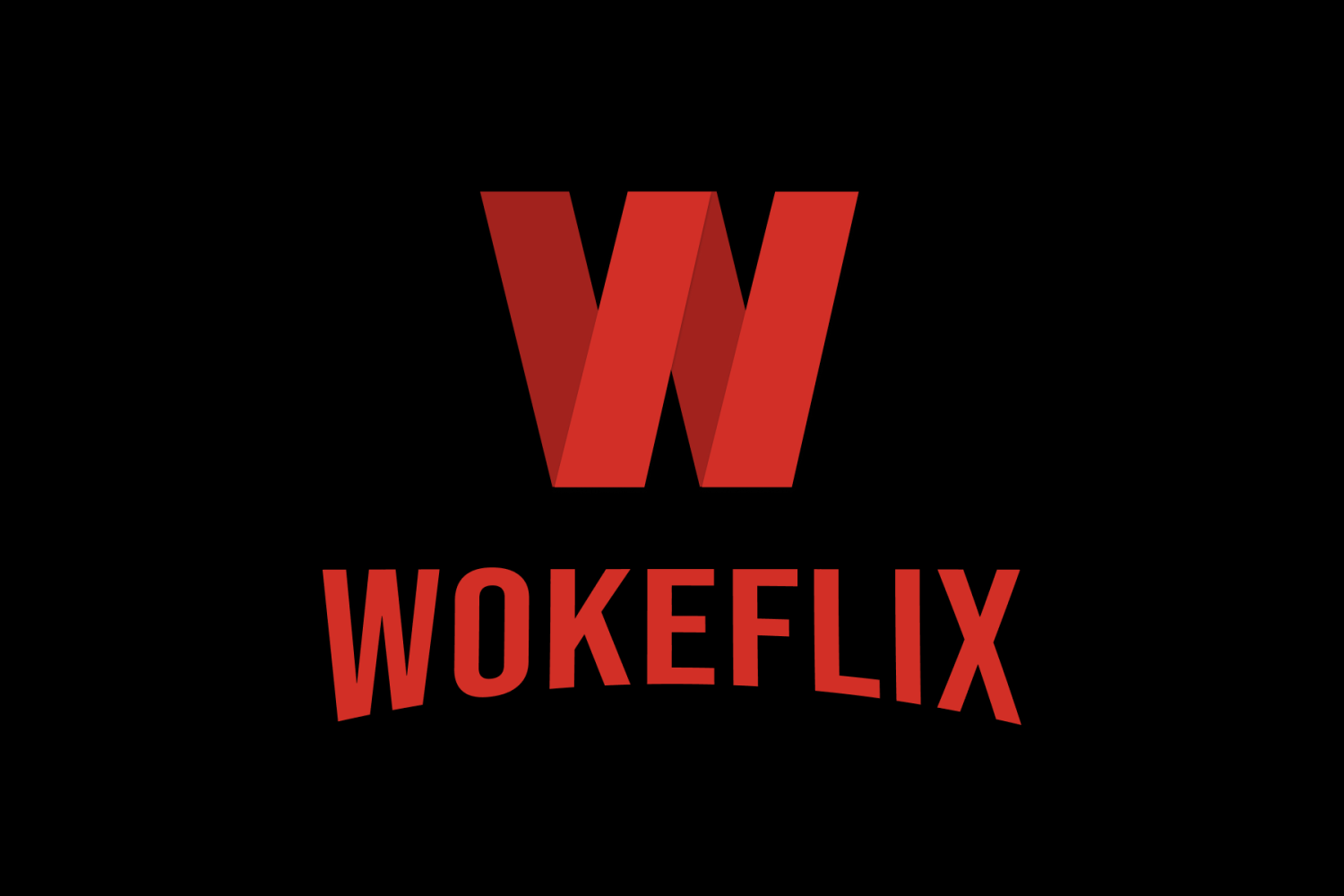 Netflix-logo, maar er staat een W en 'Wokeflix'.