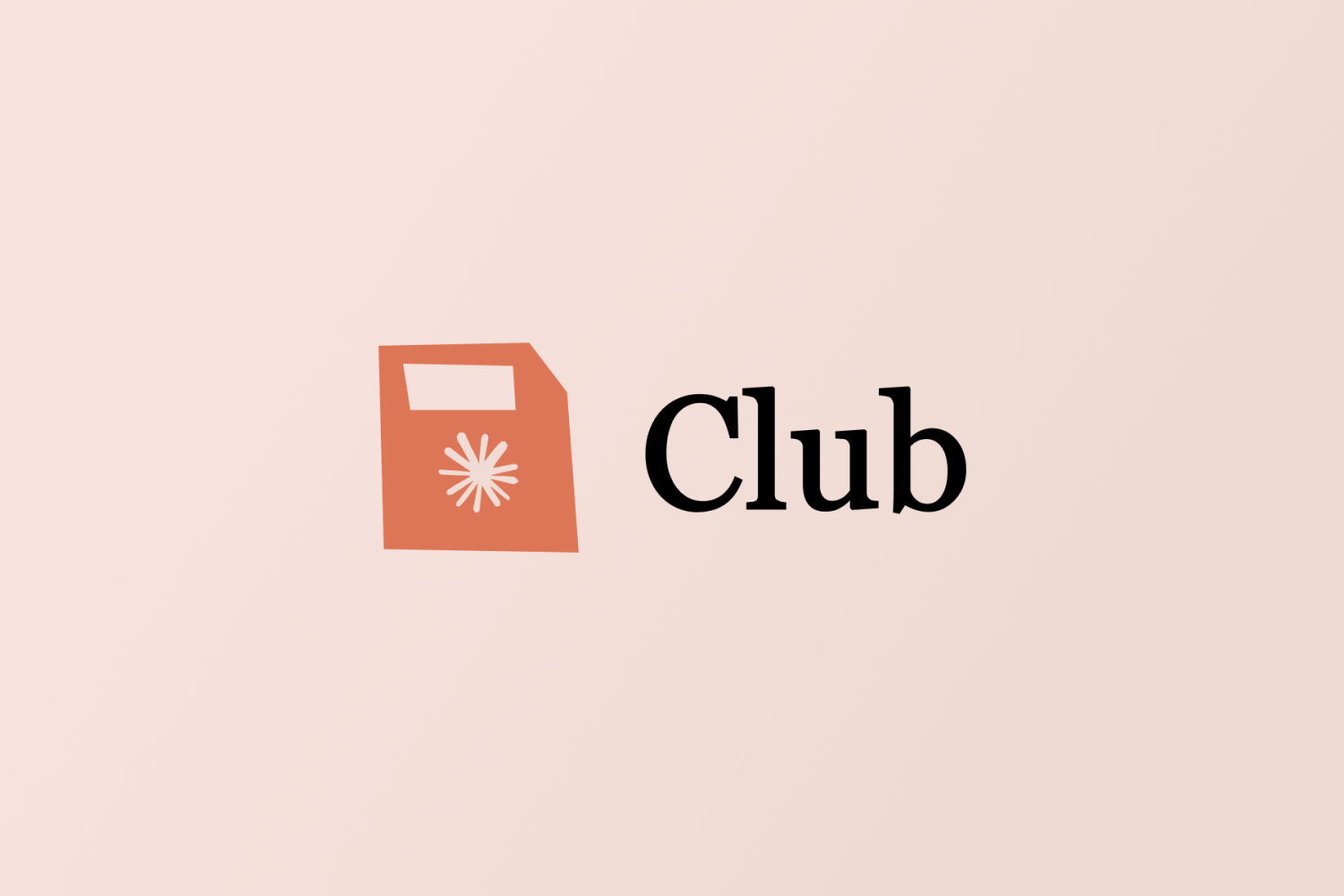Het logo van Claude, maar er staat Club, met ook een floppy bij.