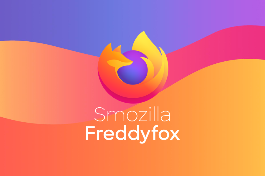 Firefox-logo maar met Smozilla Freddyfox eronder.