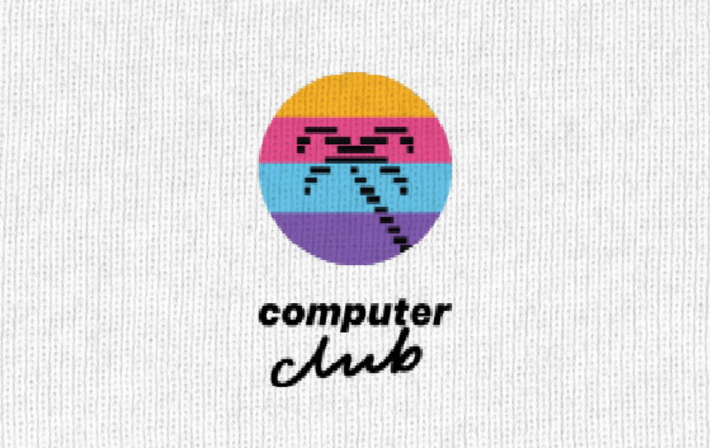 Kous met daarop een palmboom en Computer Club logo