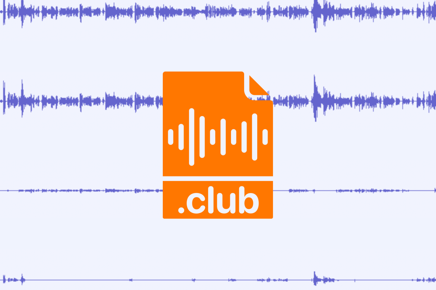 Geluidsgolven met daarop een bestandicoon van het type '.club'.
