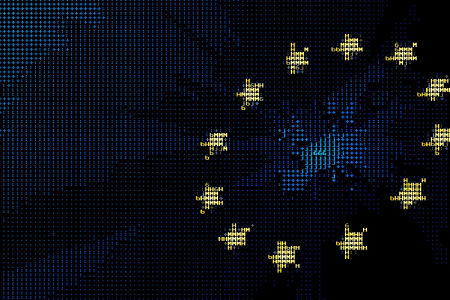 Europese vlag in ASCII.