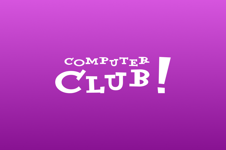 Computer Club, in de stijl van het oude Yahoo-logo.