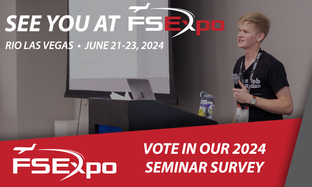 We're asking our attendees to help select the seminars you participate in at FlightSimExpo this June.
