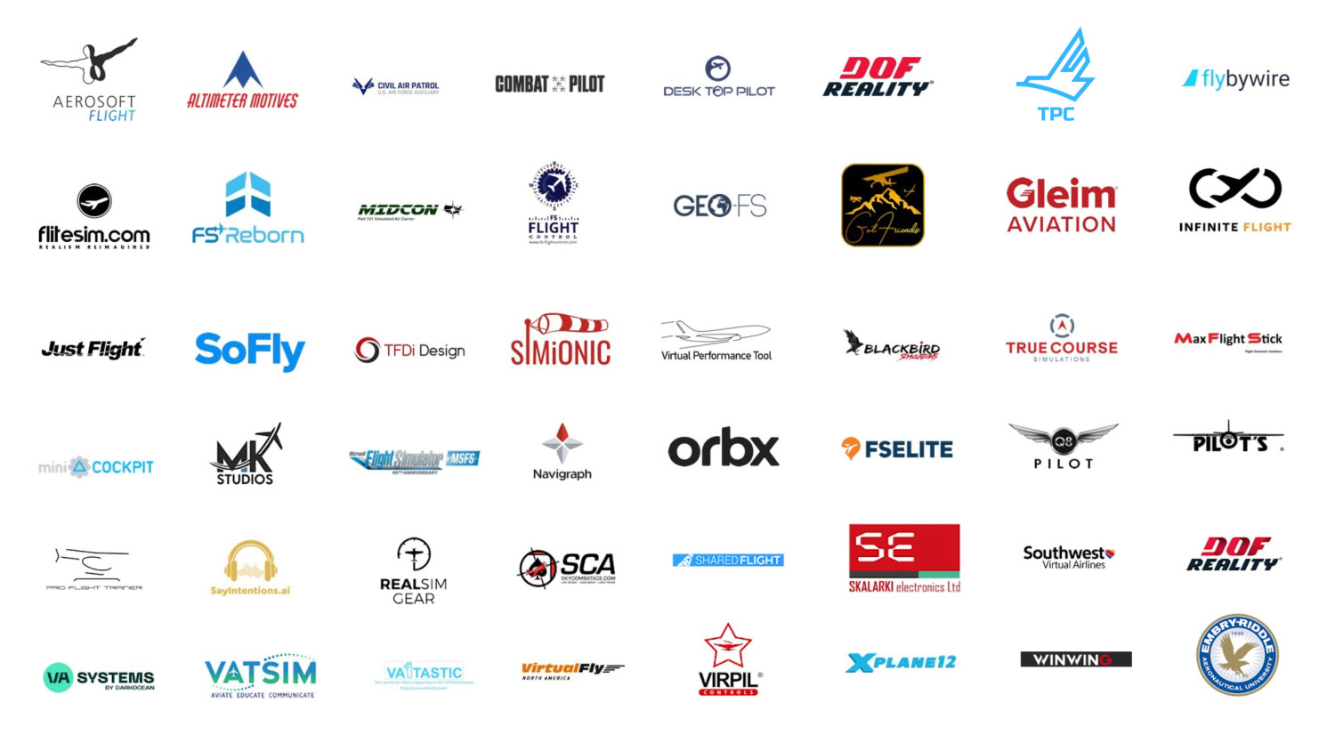 FlightSimExpo 2024 features more than 60 confirmed sponsors and exhibitors. See the full list at flightsimexpo.com.