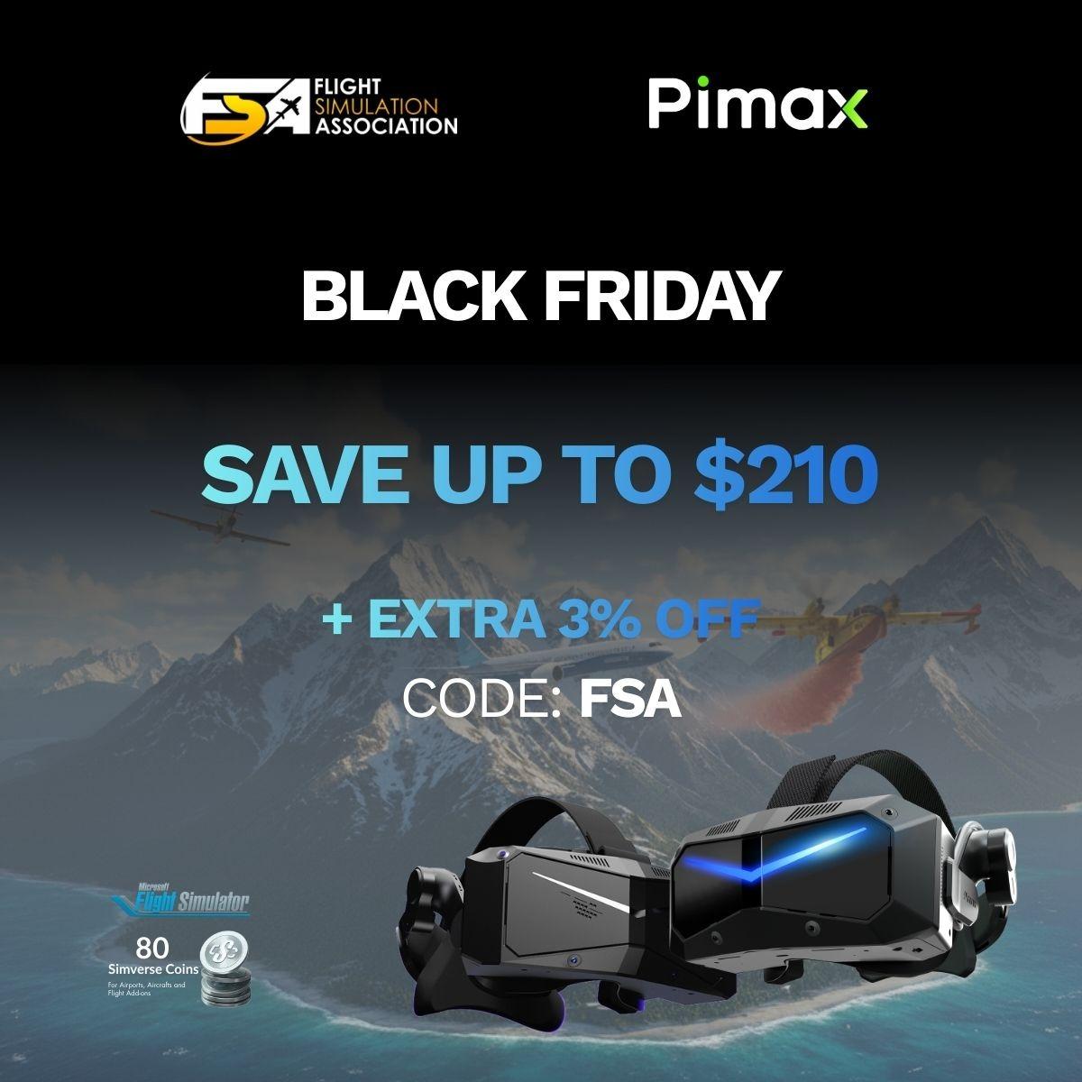 Save an extra 3% off Pimax's Black Friday sale.